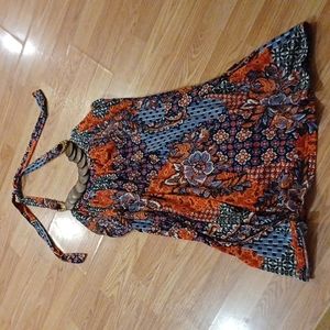 Rachael & Chloe Size L Pretty Summer Dress with Wooden Bead Accents